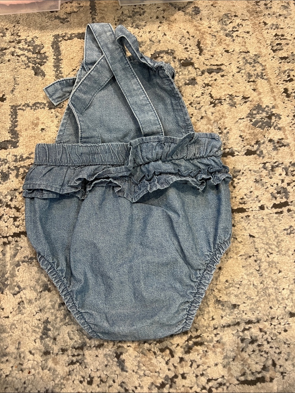 Carter's Denim-Style Blue Baby One-Piece Bodysuit - Picture 2 of 4